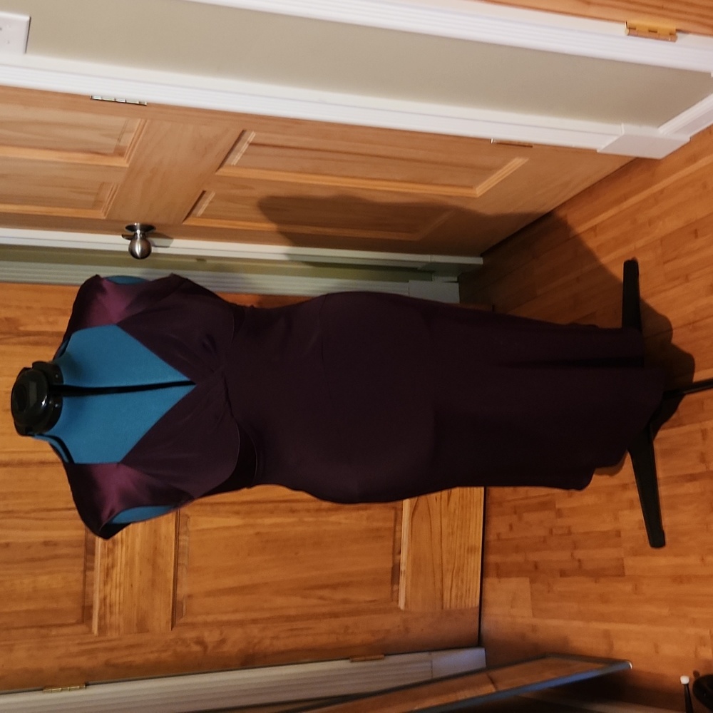 Deep plum colored wiggle/cocktail dress